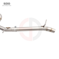 Tuyau d'échappement SDO SS304 pour VW Golf R 7 7.5 MK7 MK7.5 2.0T 2013-2020, tube droit de performance turbo avec joint flexible