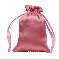 Sacs à cordon en satin de soie écologiques et recyclables avec logo personnalisé imprimé à l'écran, 13x18cm/15x24cm, pour mariage, bijoux, perruques, cadeaux, maquillage