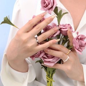 Chris April 925 <span class=keywords><strong>argento</strong></span> Sterling Shell perla <span class=keywords><strong>solitario</strong></span> bianco opaco oro nero <span class=keywords><strong>anello</strong></span> da donna - Product Image 5