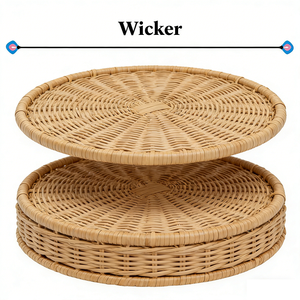 Sets de table ronds bohèmes tressés en rotin naturel, style ferme, pour assiettes, décoration maison et cuisine - Product Image 3