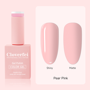 Cloverfei Nail Art Salon Calidad <span class=keywords><strong>Rosa</strong></span> Color sólido Rojo Uv Gel Polish Hema Free 15 ml Gel Nail Polish Kit - Product Image 1
