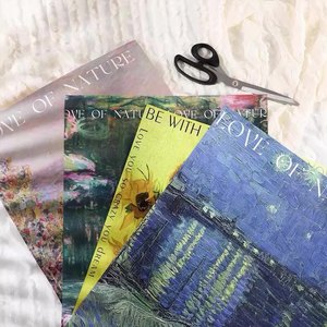 Papier d'art atmosphérique JOYWOOD Monet, papier à fleurs, papier d'emballage, bouquet de fleurs, matériaux floraux - Product Image 1