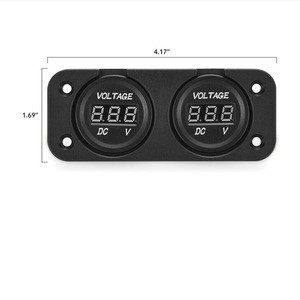 มาตรวัดแรงดันไฟฟ้าคู่ Weichuang 12V DC แบบดิจิตอล สำหรับรถยนต์ รถจักรยานยนต์ เรือ RV - Product Image 2