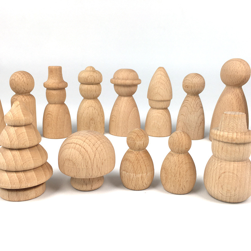 Woodpeckers Large Unfinished Wooden Peg Dolls - 3.5 Inch Tall, Pack Of 50, For Crafts & Painting - View #2
