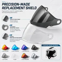 Visière ouverte pour casque de moto OF616 AIRFLOW II, écran de remplacement, lentille, visières pour casque, accessoires anti-UV pour LS2