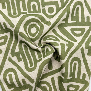 Tissus d'impression numérique en lin tissés avec du coton et du lin, pour les vêtements, les textiles de maison et les rideaux. Tissu en lin imprimé floral - Product Image 1
