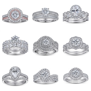 Proveedor de Joyería de Plata de Ley 925, Joyería para Mujer al por Mayor, Zirconia Cúbica AAA, Baño de Rodio, Anillo de Compromiso que No se Oxida Fácilmente - Product Image 2