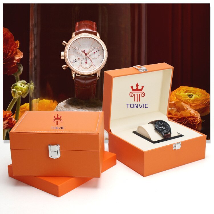 Luxury Leather Caja Para Reloj Portable