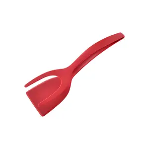 2-in-1 biftek spatula ve kazıyıcı dönüştürücü gıda sınıfı mutfak spatula forseps kızartma yumurta araçları