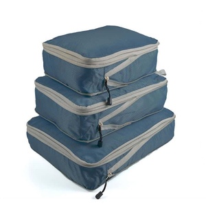 Faux Leather Packing Cubes Set Geometric Waterproof Travel Organizer Lightweight B2B Supply - Product Image 3