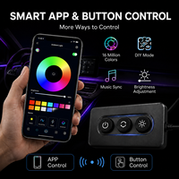 Kit d'éclairage ambiant universel pour l'intérieur de la voiture, bande LED acrylique 12V 3-5W, impression de logo personnalisée, coloré, garantie 1 an, vente en gros