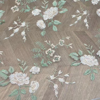 Nouveau Design Fleur Dentelle Brodé Tissu Hanfu Robe Broderie Dentelle Tissu pour les Filles Stage Wear