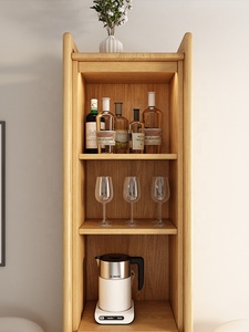Armario de madera para Bar en casa, mueble de Bar con exhibición plegable de almacenamiento - Product Image 6