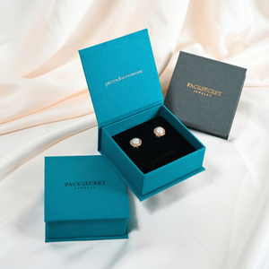 Boîtes à bijoux en carton écologiques personnalisées avec logo magnétique carré, doublure en éponge, certifiées RoHS, pour le rangement des boucles d'oreilles et des bagues, vente en gros - Product Image 3
