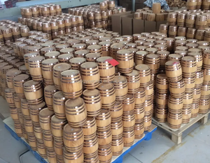 Biểu Tượng Tùy Chỉnh Bia Bằng Gỗ Barrel Bar Nhà Hàng Bằng Gỗ Sồi Pháp Tequila Rượu Vang Thùng Giá Trang Trí Nội Thất, 5 Gallon Sồi Thùng Để Bán - Product Image 3