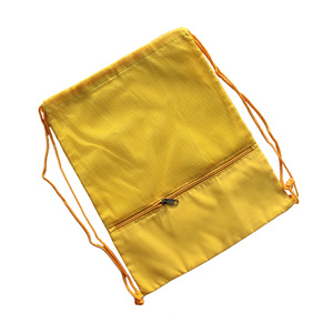 Bán buôn tùy chỉnh nylon lưới dây rút Ba lô phong cách giản dị với túi bên và không thấm nước Zip khóa cá nhân Túi giá rẻ - Product Image 1