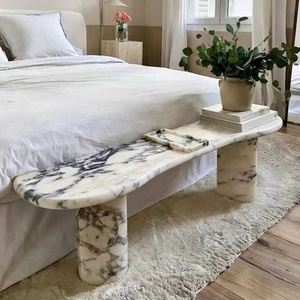 Table <span class=keywords><strong>console</strong></span> élégante en marbre Calacatta Viola moderne, table <span class=keywords><strong>console</strong></span> en marbre pour salon, table <span class=keywords><strong>console</strong></span> pour couloir, entrée, <span class=keywords><strong>extensible</strong></span> - Product Image 6