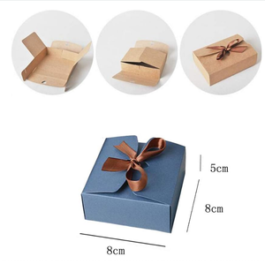 Cajas de panadería de cartón azul, recuerdo de boda dulce y embalaje de regalo de cumpleaños, cajas de dulces de papel para galletas y recepción de boda - Product Image 3