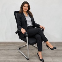 Chaises en maille confortables en forme de nœud, chaises d'apprentissage sédentaires pour la maison, chaises de bureau pour ordinateur avec protection du dos