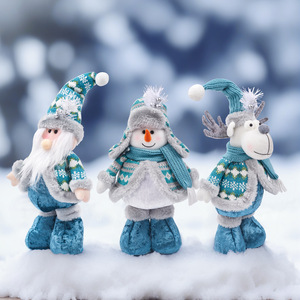 Customizable <b>Christmas</b> Decorations Stretchable Blue Plush Santa Claus Snowman Reindeer Ornaments Holiday Toys <b>Christmas</b> Gifts - Product Image 2