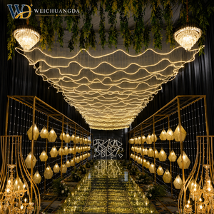 Décoration de <span class=keywords><strong>mariage</strong></span> personnalisée avec draperie lumineuse LED, bande LED étanche pour événements en plein air, tente, restaurant, ambiance - Product Image 2