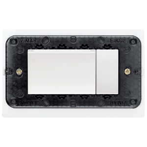 สวิตช์ผนังสีขาววิมาร์ ไอคอน แบบ 2 ช่อง แผงควบคุมไฟฟ้าแบบโมดูลาร์ - Product Image 1