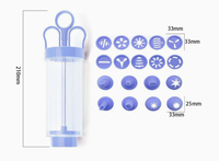 Pistolet à biscuits transparent, décorateur de crème pour gâteaux, outil de pâtisserie portable DIY