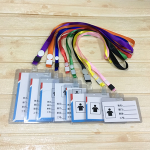 Benutzer definierte hochwertige PVC Hard <span class=keywords><strong>Card</strong></span> Case Kunststoff ID-Karten halter mit Lanyard - Product Image 2