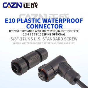 E10 Spritzguss umspritzter wasserdichter Stecker 2-12-poliger Stecker mit Gewinde - Product Image 2