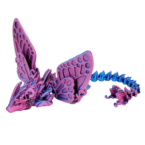 3D Printed Butterfly Dragon Articulated Winged Fidget Toy Rotating Wings Movable Joints <b>Fairy</b> Figurine Desk Decor <b>Gift</b> Ages 7+ - Product Image 4