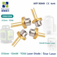 Original OSRAM PLT5 520DB_P Green Laser Diode 510nm 10mW TO-18 for Precision Laser Rangefinder Ranging Module