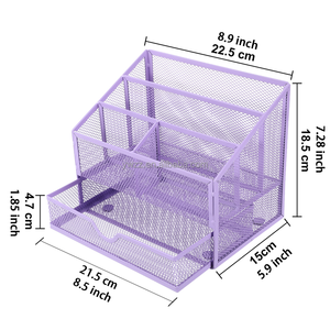 Organizador de <span class=keywords><strong>Correo</strong></span> de Malla Metálica en Stock, Clasificador Vertical de Archivos y Papel con Cajones para Oficina en Casa - Product Image 4