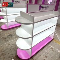 OUYEE Meubles de présentation pour perruques et produits de beauté, Gondole de vente au détail pour salons de coiffure, Présentoir mural pour cheveux, Garantie 3 ans