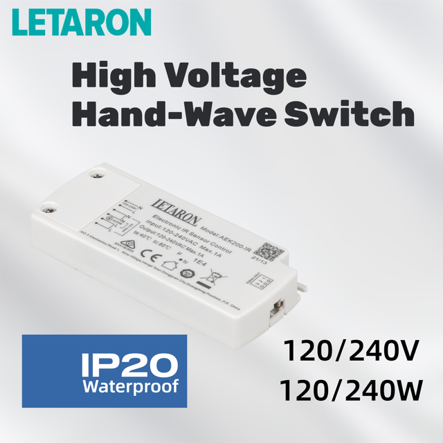 CE ROHS Certified 240V Touch Sensor Switch 3-8cm Sensing Range IP20 Protection 120-240W PC Material Bathroom Mirror Lighting