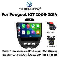 MEKEDE x1 x2 voiture Dvd GPS écran pour Peugeot 107 2005 2014 Navigation stéréo lecteur de voiture prise en charge DVR Usb 4LED caméra