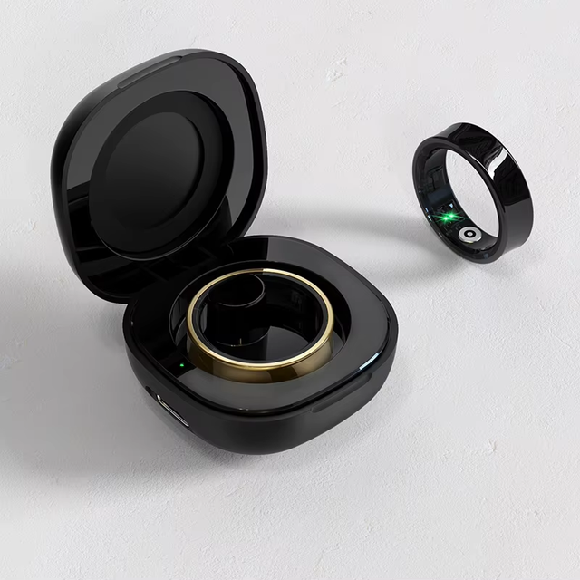 Hot Sale Stainless Steel Smart Ring with Remote Control Heart Rate & Blood Oxygen Monitor Fitness Tracker for Men and Women