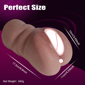 Masturbateur portable réaliste pour homme, texture de parties intimes féminines, 1,85 lb, marron, doux, poche vaginale, jouet sexuel pour homme - Product Image 5