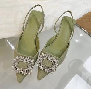 2023619 nouvelles femmes à la mode sandales en gros <span class=keywords><strong>demi</strong></span> chaussures avec bout pointu <span class=keywords><strong>semelle</strong></span> intérieure en PU 3 couleurs bas prix été conception Simple - Product Image 6