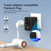 Adaptateur de voyage universel GaN Multi Plug Socket Worldwide Power Adapter International Portable