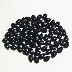 Vivaaz Gems Certified 8x12mm Black Onyx <b>Necklace</b> Natural Semi-Precious <b>Crystal</b> Pear Cut Calibrated IGI Certified <b>Silver</b> - Product Image 5