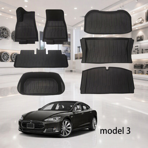 แผ่นรองพื้นรถยนต์ Shunyue Tesla Model 3 ความหนากลาง ป้องกันน้ำ ทนทานต่อการสึกหรอ สำหรับด้านหน้าและด้านหลัง ออกแบบมาให้พอดี - Product Image 5