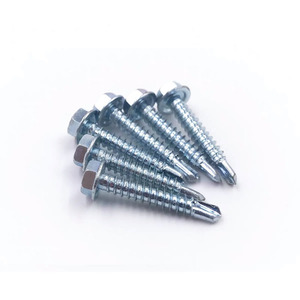 스테인레스 스틸 304 탄소강 435 <span class=keywords><strong>BI</strong></span> 금속 육각 헤드 판금 용 자체 드릴링 나사 - Product Image 5
