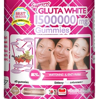 Herborigen Gluta White 1500mg Gummies pour adultes Éclaircissant la peau Réduit les rides Améliore le teint Soutient le collagène Soutient l'immunité Végétalien