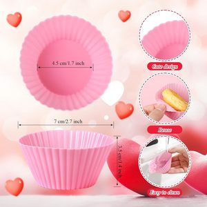 Molde de Silicona Reutilizable de Grado Alimenticio Multicolor para Hornear Pasteles y Muffins - Product Image 3