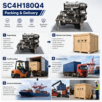 SCDC Orijinal SDEC SC4H180Q4 Dizel Motor Düzeneği 4.3L 180HP Ağır Hizmet Tipi Damperli Kamyon Kargo Otobüsü için Komple Motor