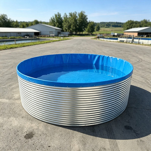Bassin de pisciculture circulaire mobile en toile haute densité et tôle galvanisée à <span class=keywords><strong>vendre</strong></span> - Product Image 1
