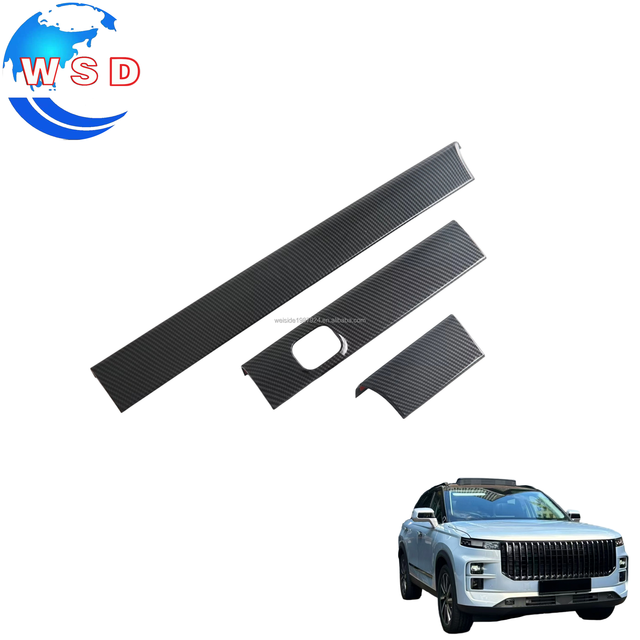 2024-Up CHERY JAECOO J7 Right Hand Driver's ABS Carbon Fiber Car Interior Accessories 3-Pcs Set Center Console Trims Cover