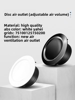 Diffuseur d'air rond en ABS noir de haute qualité, réglable, design moderne, pour climatisation et sortie d'air