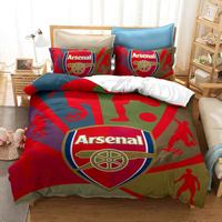 Ensemble de literie en coton 100% sur le thème du football 3D, personnalisable OEM ODM, vente en gros, housse de couette et taies d'oreiller imprimées pour garçons, sport, personnalisable