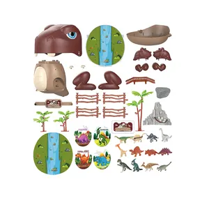 Пластиковый игрушечный набор динозавров, скользящий игрушечный набор динозавров, обучающие игрушки для детей, 41 шт.